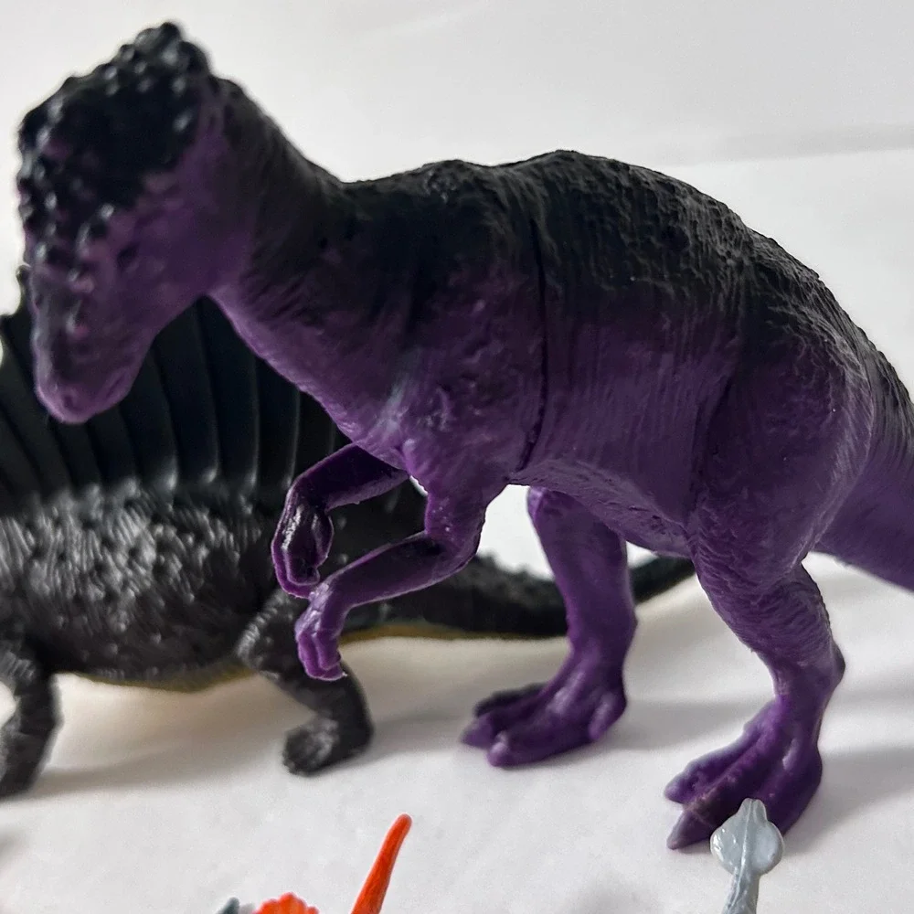 Vintage Style Dinosaur Toy Figure Lot of 7 Spinosaurus Pachycephalosaurus Multi